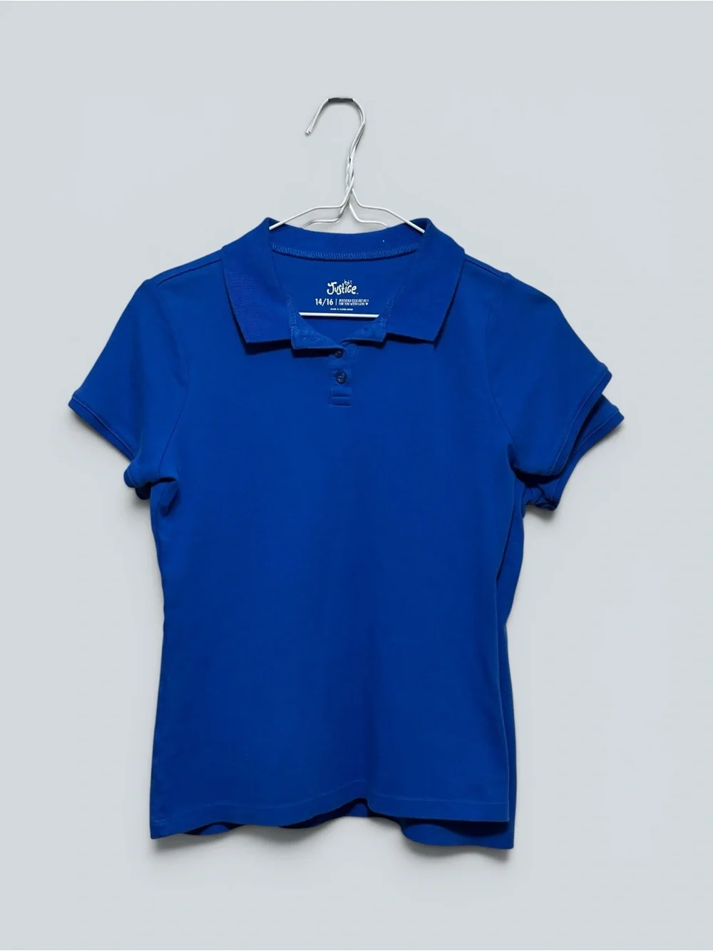 Justice. Girls Royal Blue Polo Shirt Set - 2 Pack